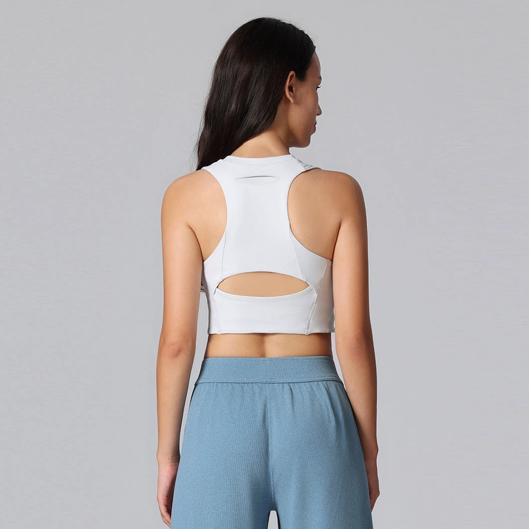 Custom Logo Women's Back Pocket Sports Bra High Support Moisture-Wicking Breathable Four-Way Stretch Gym Yoga Activewear Fitness