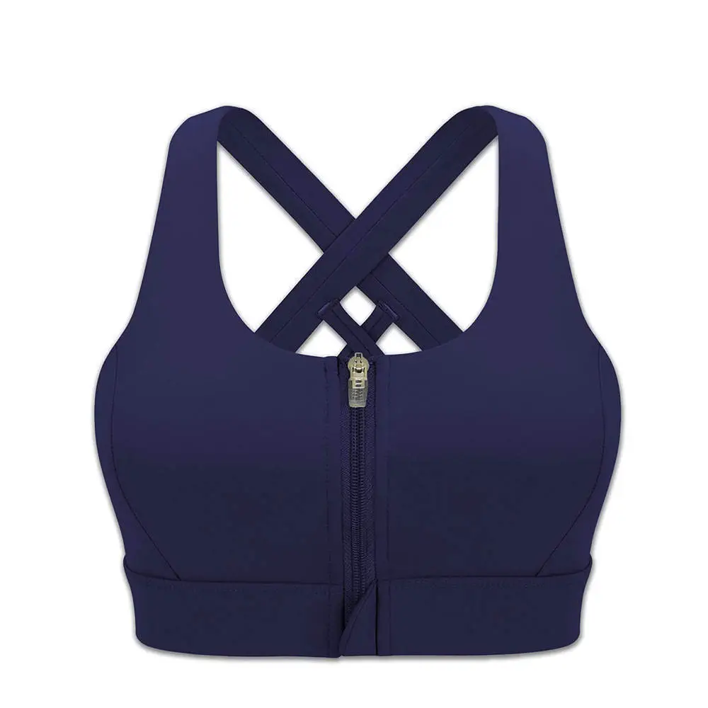 High Quality Sexy Crosses Open Back High Support Breathable Spandex/Nylon Seamless U-NECK Fitness Sports Bra for Women Adults