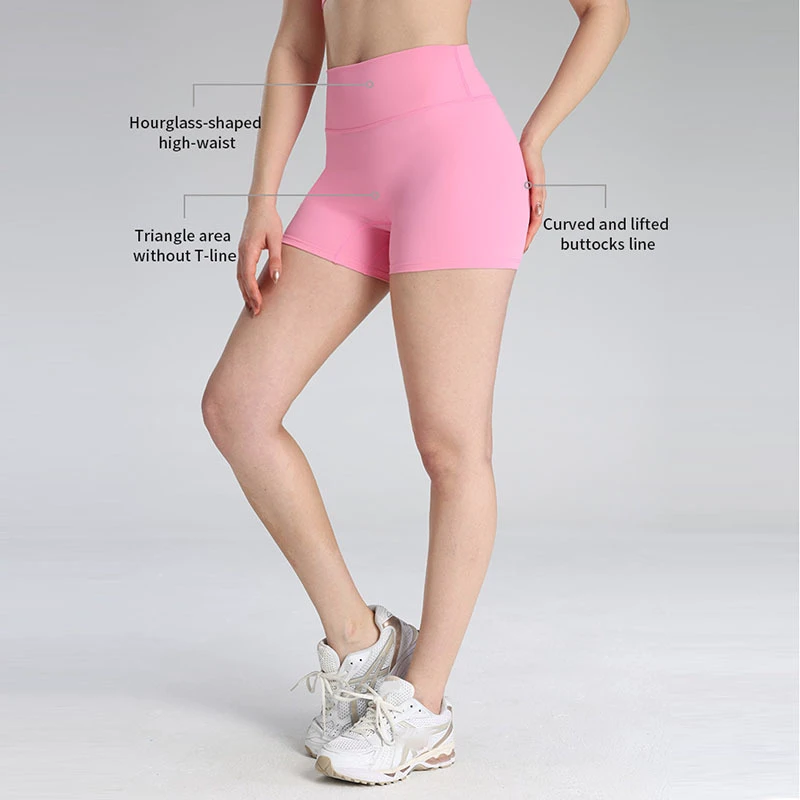 Women's Activewear Breathable Yoga Sports Shorts Quick Dry Logo High Waist Scrunch Elastic Waist Gym Workout Fitness Leggings