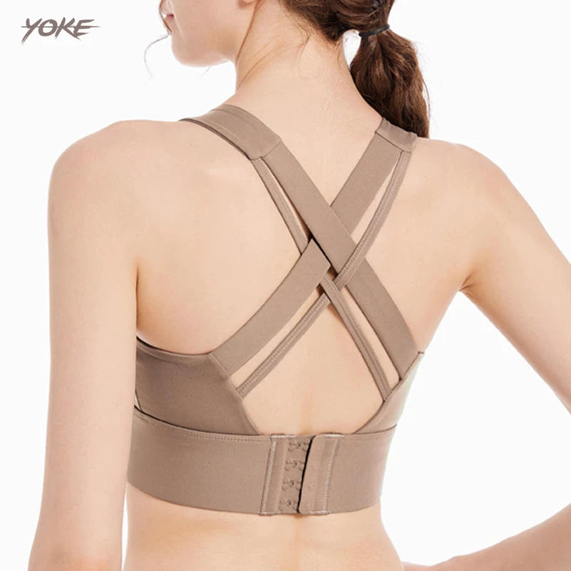 Women's Lightweight Sports Yoga Bra Unique U-Neck Design Wide Shoulder Straps Beautiful Back Quick Dry Plus Size Unique Design