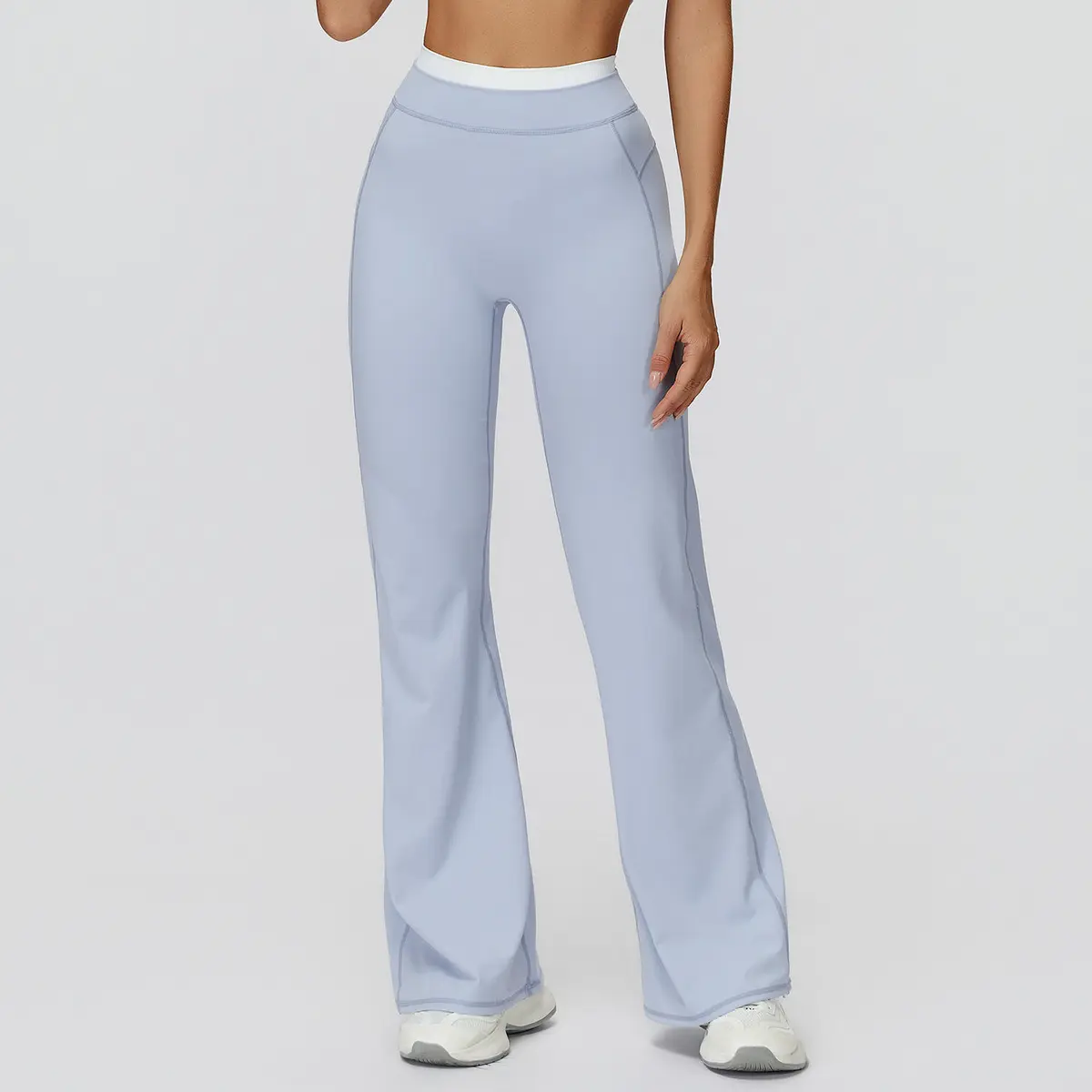 High Quality Women High Waist Flared Yoga Lounge Pants Four Way Stretch Quick Dry Athletic Trousers
