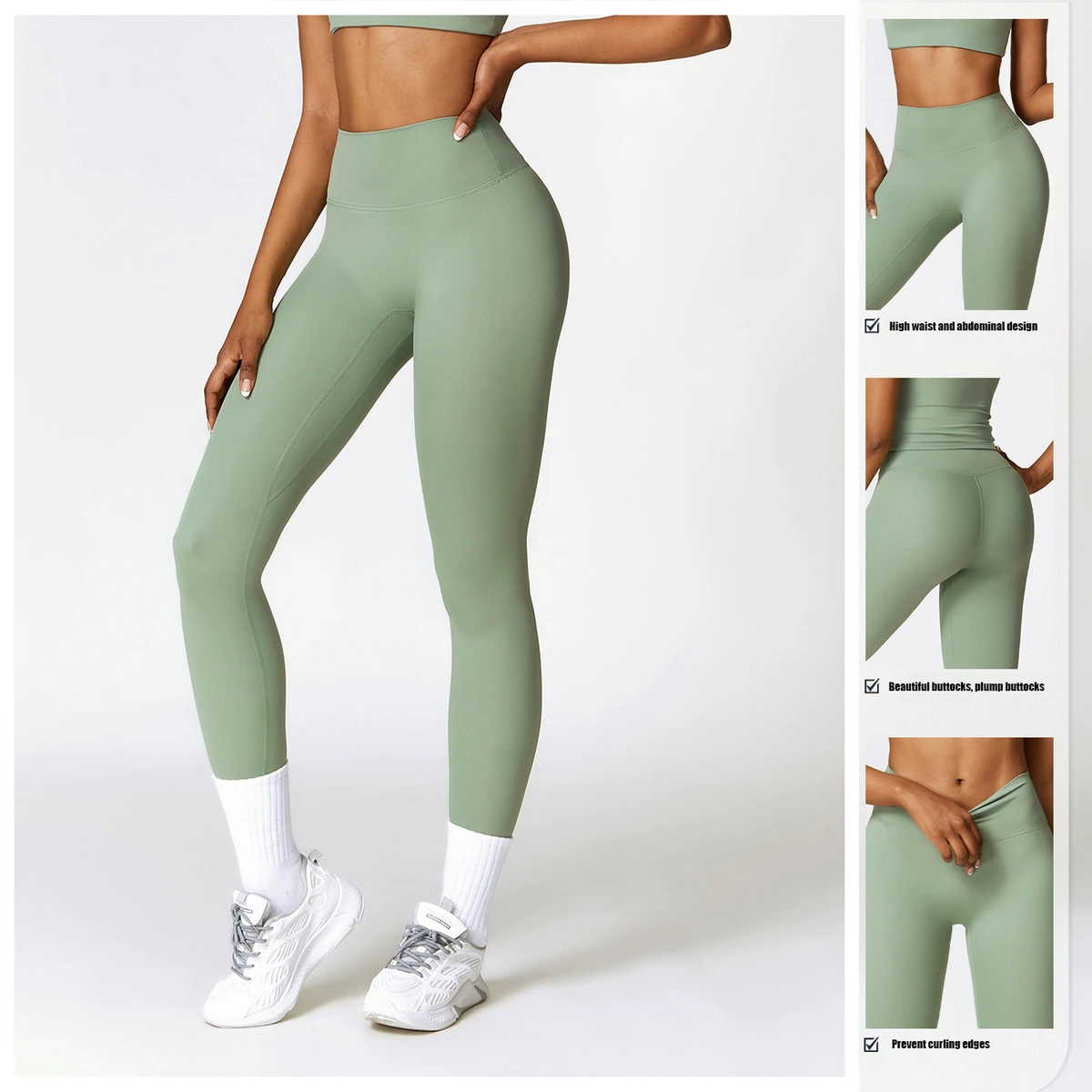 Wholesale Yoga Pant Tights Woman Fitness High Waist Workout Pants Custom Gym Best Women Leggings For Women Nylon Fabric