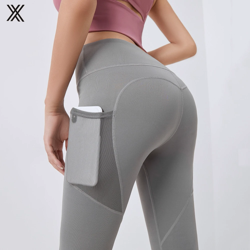 P0171 Custom New Fabric High Waist Yoga Leggings Women With Pockets for Yoga Running Gym