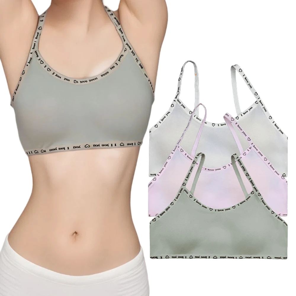 Morcoda Solid Colors Training Bra Teenage Mix Color Good Quality Soft comfort Breathable Cotton Full Cup Teenage Bikini Bra