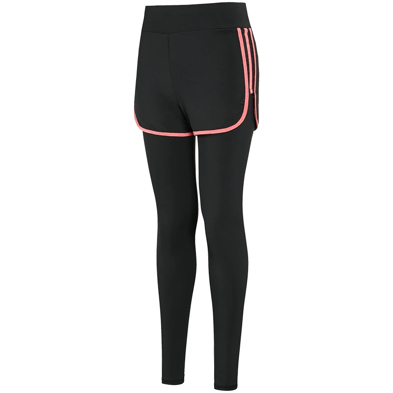 Women's Adult Mid-Rise 2-in-1 Yoga Fitness Pants Wholesale Custom Polyester Color Block Sports Running Pants Lightweight
