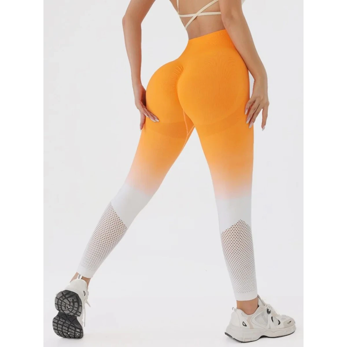 2025 New Style Women's Gradient Push Seamless Yoga Pants High Mid-Waist Running Fitness Tights Casual Summer Fitness Leggings