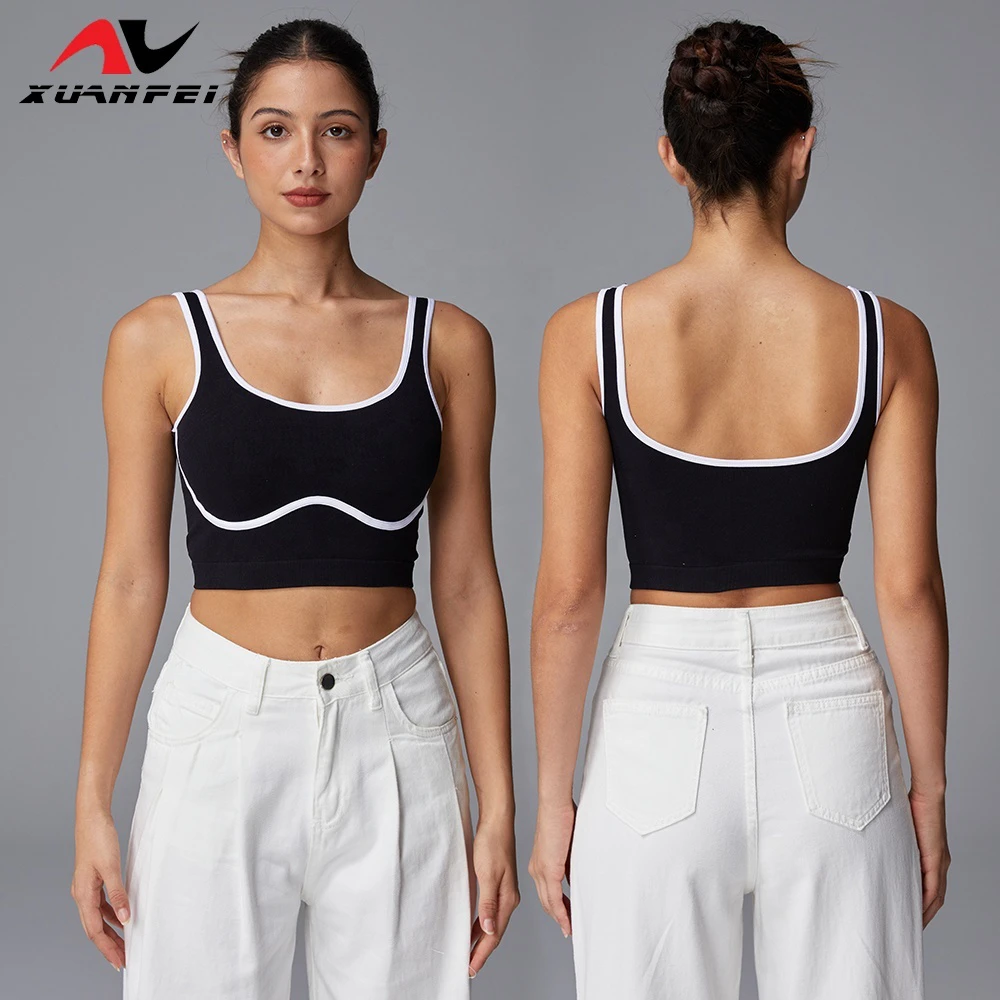 Black Simple Slimming Effect Beautiful Back Design High-Elasticity Sports Underwear Slimming Yoga Bra