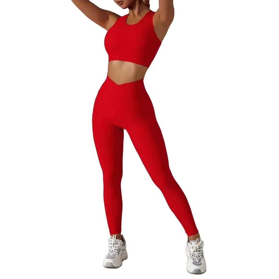 High Neck High Support Racerback Yoga Bra for Women Plus Size Fitness Sports Bra Top