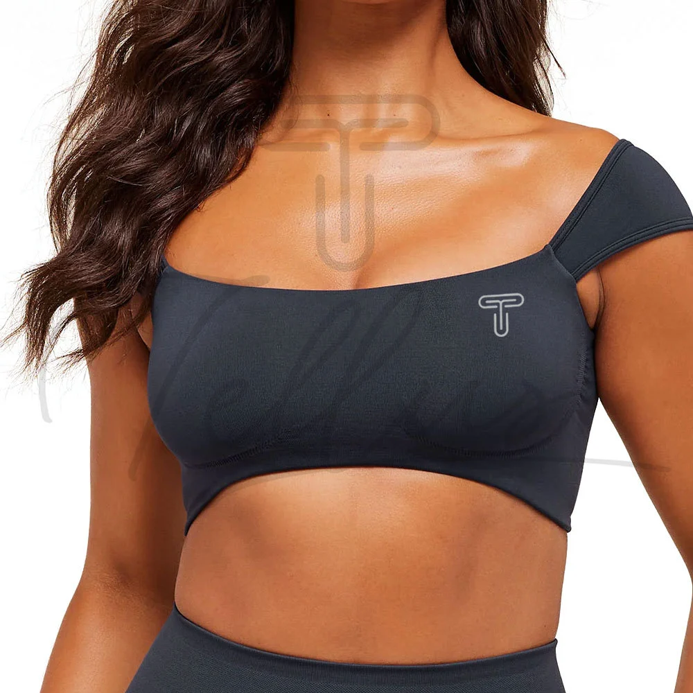 Women's High Support Lightweight Breathable Anti-Bacterial Simple Seamless Spandex/Polyester Four-Way Stretch Front Sports Bra