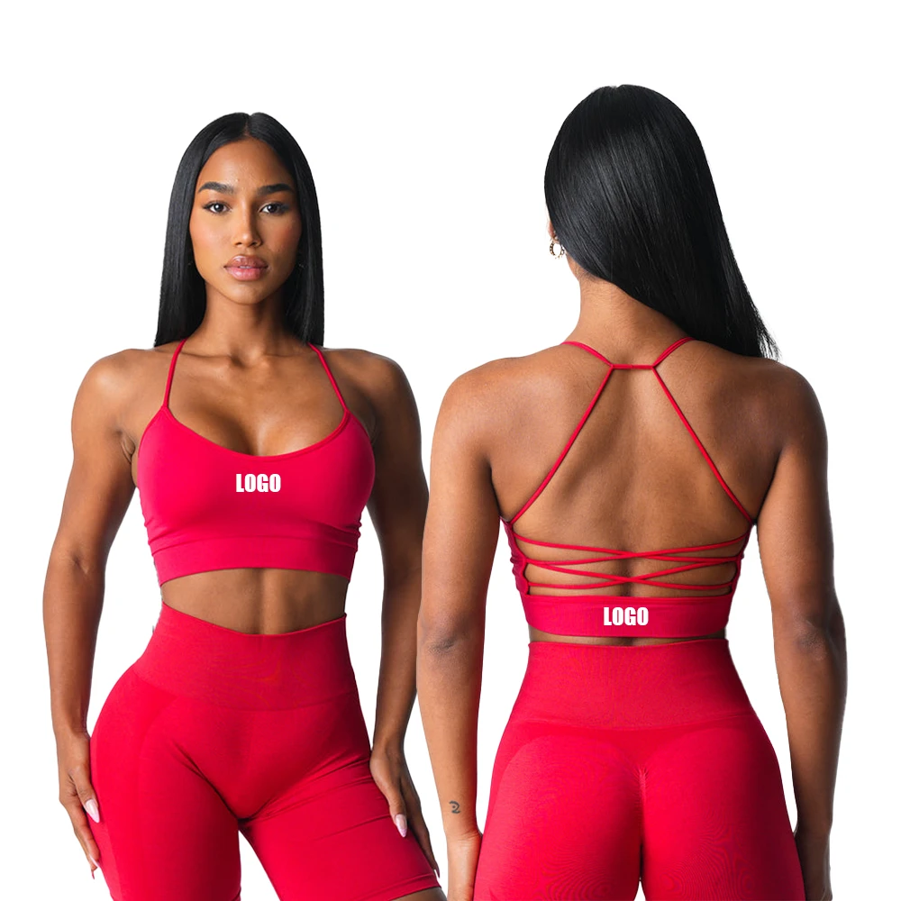 2024 High Quality Customize Quick Dry Beauty Back Yoga Wear Bra Supportive Fitness Running Yoga Training Shock-Proof Sports Bra