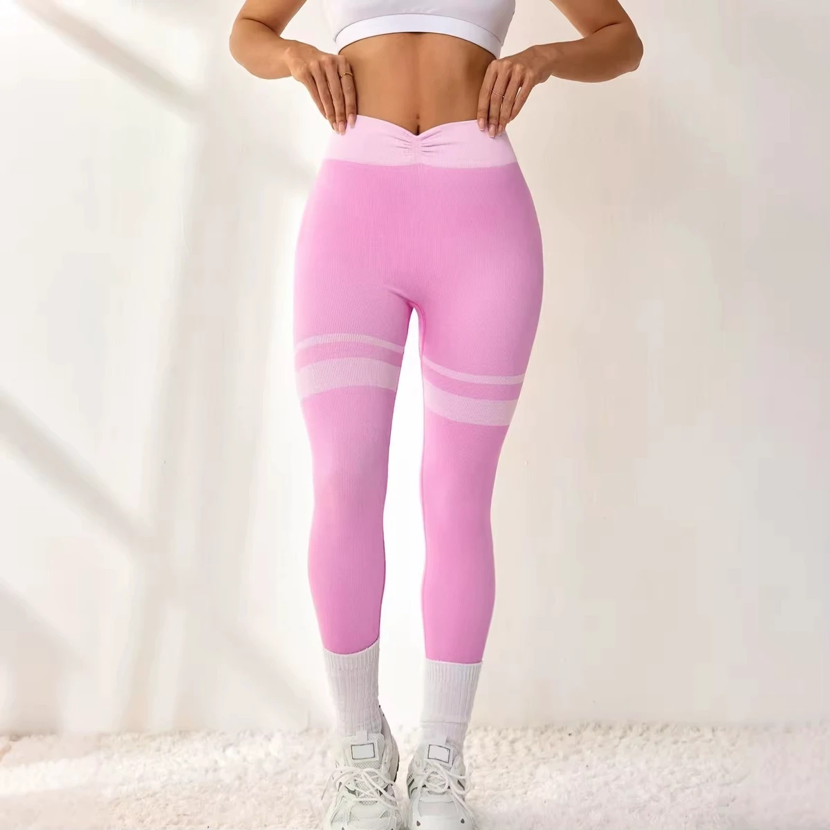 Custom Wholesale Womens Breathable Long Yoga Pants High Waist Butt Lifting Quick Dry Athletic Leggings for Running Gym & Fitness