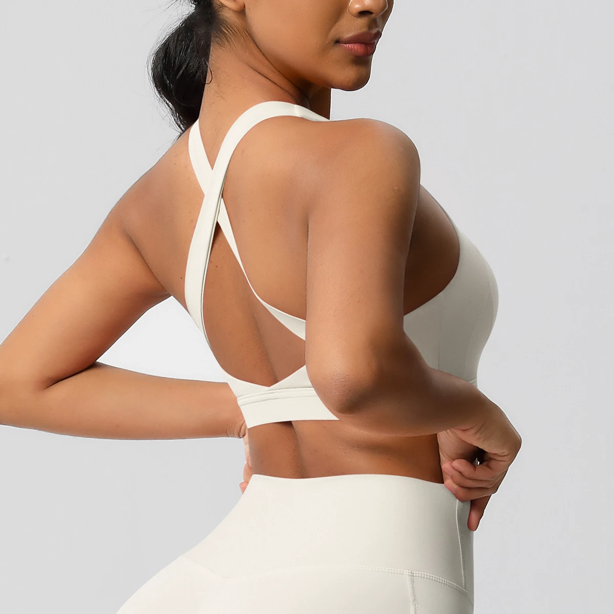 Tight Yoga Vest Sports Bra Shockproof High Strength Bra Pilates Running Outdoor Fitness Clothes Women