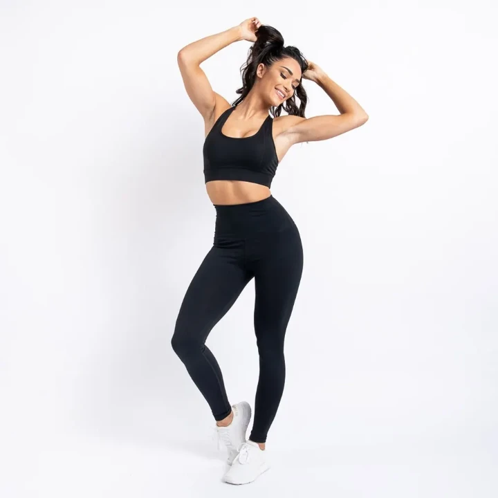Hot Sale Custom High Quality Tight High Waist Sportswear Quick Dry Fitness Workout Wear Leggings Suit Women Yoga Set Solid