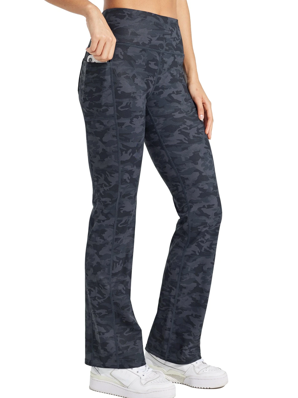 Women's Cross High Waist Yoga Flared Pants Simple Full Length Casual Hip Lifting Dance Sports Fitness Four-Way Stretch Elastic