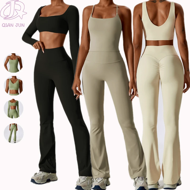 Hot Sale Sportswear Gym Clothing Active Wear Yoga Sports Bra Set High Waist Pants Set Fitness Yoga Wear for Women