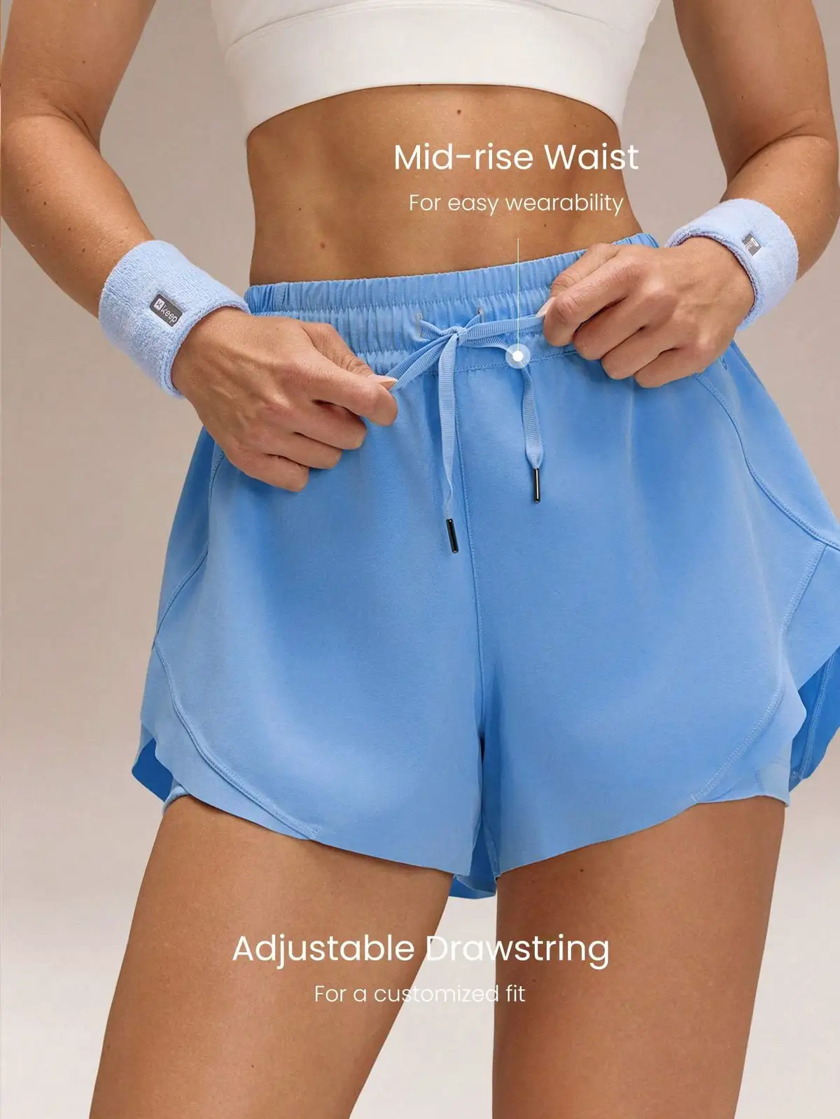 Workout Running Polyester/Spandex Plus Size High-Waist Quick Dry Solid Pattern with Elastic Waist 1 Pcs Set Gym Shorts for Women