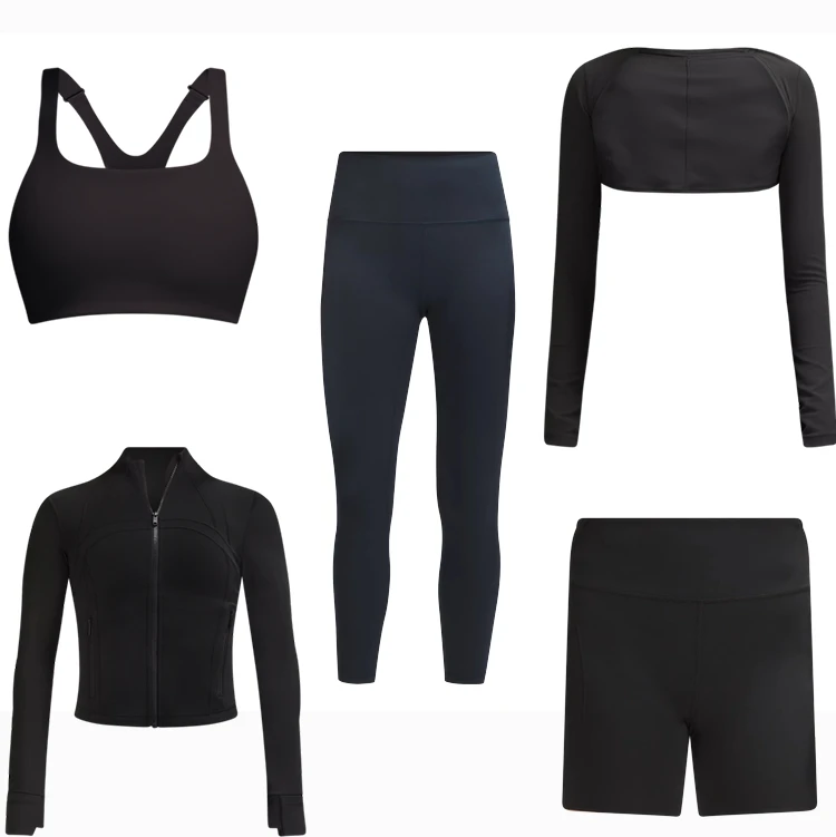 Sports Bra High Waisted Seamless Leggings Fitness Gym Yoga Women Set With Padded Stretchy