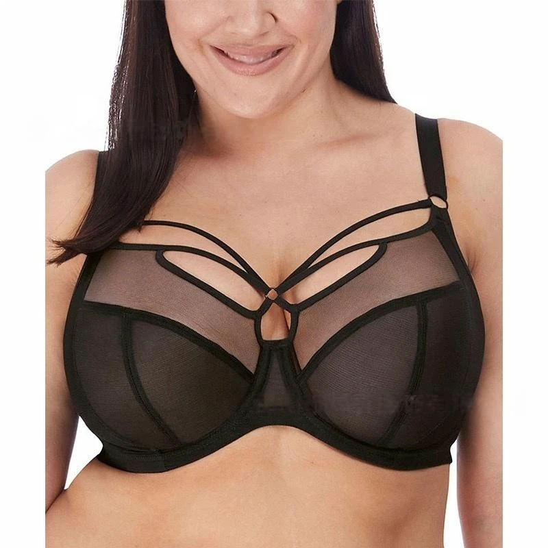 Full Cup Halter Lace Lingerie For Women Plus Size Bra With Wide Strap Sexy Thin 34-42 DD E F FF G GG H HH Cup