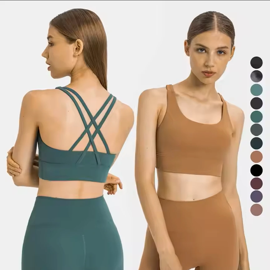 Hot Sale Women Sportswear Gym Active Wear Shock-Absorbing Sports Yoga Bra High Quality Fitness Bra Quick-Drying Yoga Bra