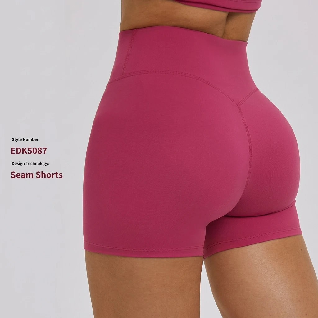 Bestselling Women's High Waist Tight Fit Yoga Shorts-Spandex/Nylon Four-Way Stretch Eco-Friendly Gym Fitness Sportswear