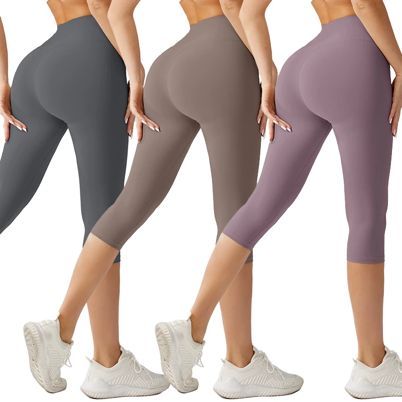 Custom Logo Buttery Soft Stretchy High Waist Yoga Pants Breathable Printed Solid Color Workout Women's Leggings