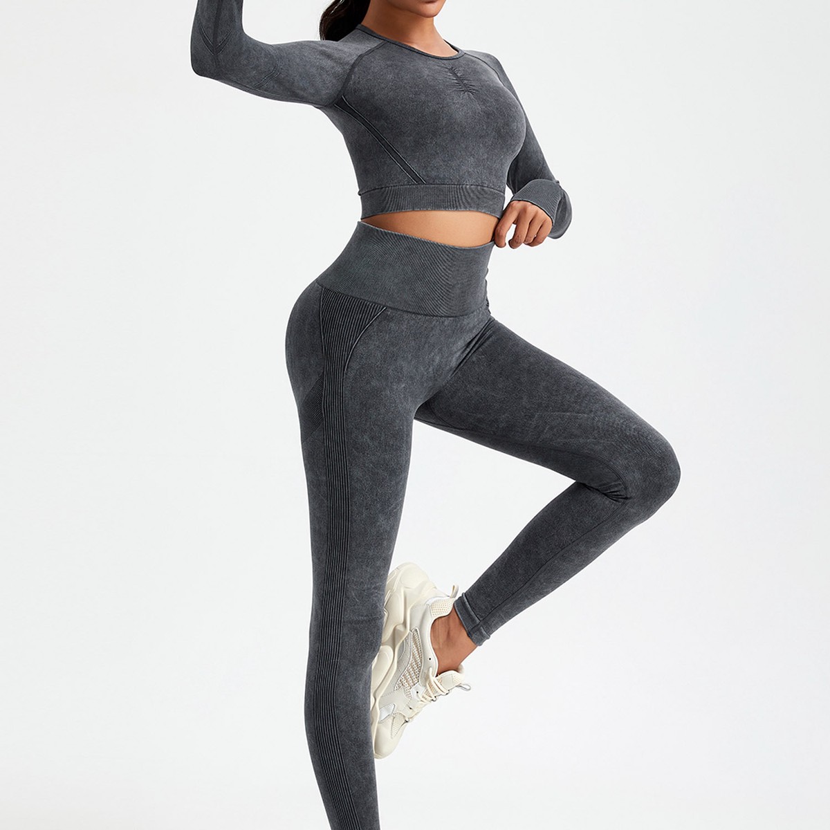 Women's Sets Wholesale Premium Quality Custom Logo Yoga Set Spandex Nylon Fitness Wear Gym for Solid Workout Yoga Set