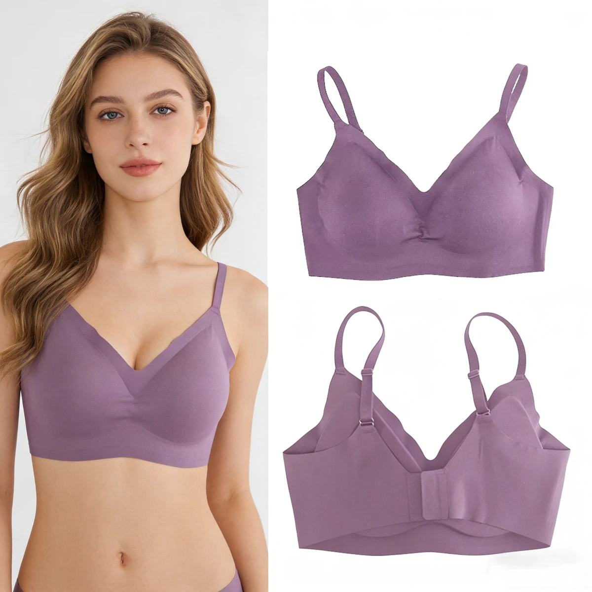 Custom Comfortable Breathable Adjustable Straps High Support Yoga Sports Seamless Bra for Girls Women