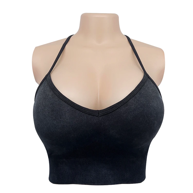 Best 92%Nylon 8%Spandex Sweat Wicking Bulk Girls Running Seamless Yoga Suits Tank Top Sports Bra