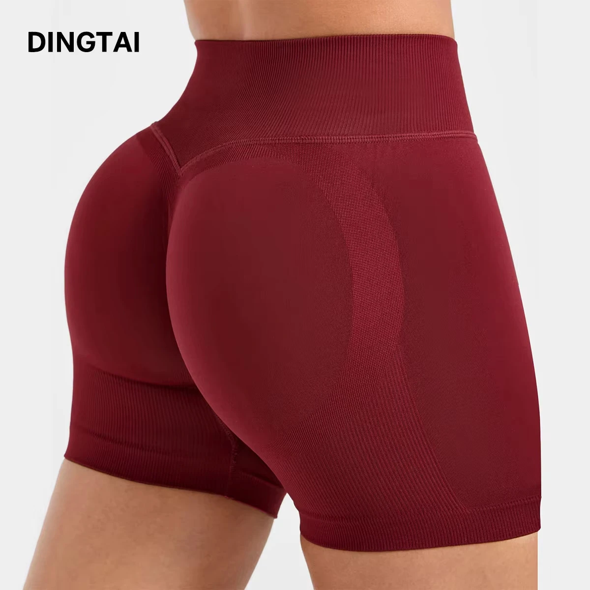 New Women Seamless Scrunch Yoga Shorts High Elasticity Girls Sports Wear Comfortable Running Gym Shorts