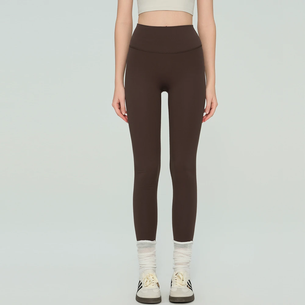 Women's High Waist Thick Sexy Girls Push up in Tight Active Yoga Sports Workout High Quality Fleece Tummy Control Leggings