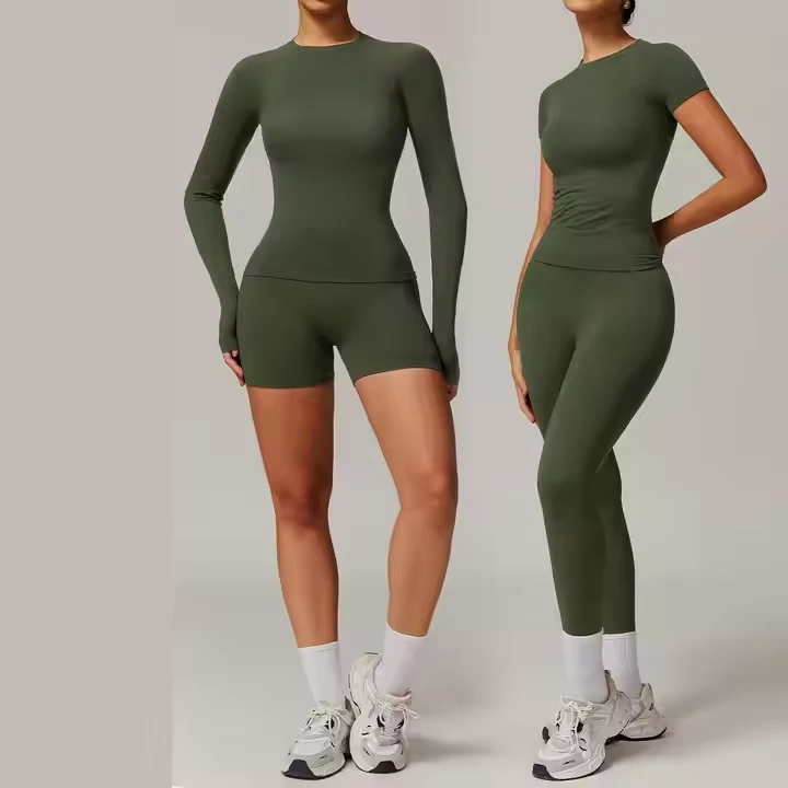 Top Quality Gym Soft Cotton Two Piece Flared Leggings Yoga Set