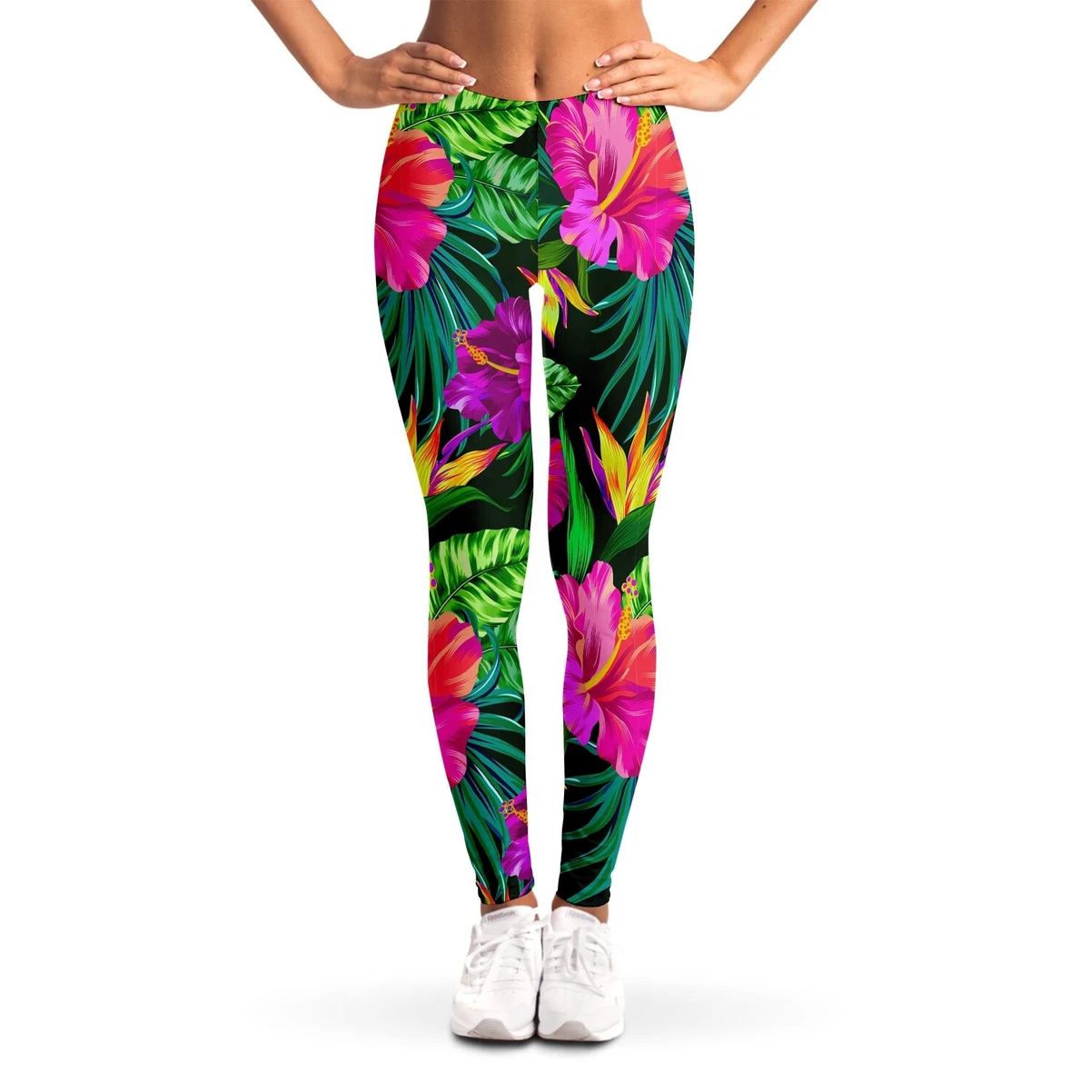 New Arrival High Waist Breathable Cotton Bamboo Fiber Casual Leggings Popular Design Knitted Fabric Yoga Digital Printing Logo
