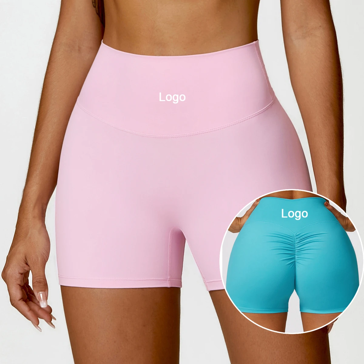 High Quality High Waist Yoga Shorts Tummy Peach Lift Hip Running Fitness Pants Tight Exercise Shorts