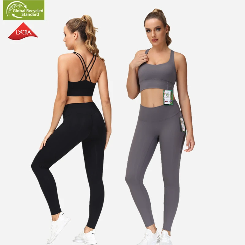 Buttery Soft Eco-friendly Women's High Waist Workout Yoga Pants Recycled Booty Leggings For Women