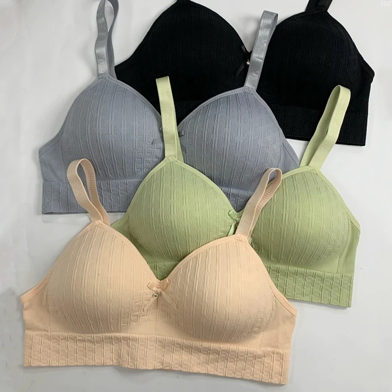 Teen Girls Training Bra for Women-Adjustable Strap Wire-Free Half Cup Seamless Breathable Push-Up Eco-Friendly Summer Comfort