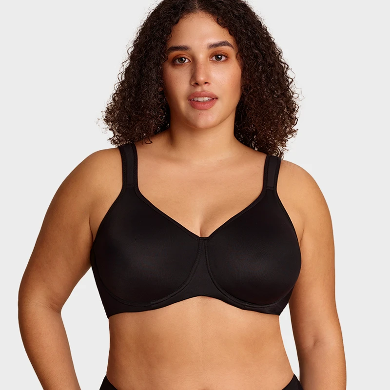 Customize Pure Color Adjusted-straps Sexy Woman Plus Size Bra Push Seamless Underwire Everyday Full Cup Sports Bras