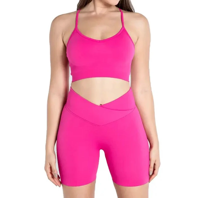 Top Selling Women's Seamless High Support Sports Bra Sets Front Logo Adjustable Straps Breathable Fabric for Yoga-New Arrival