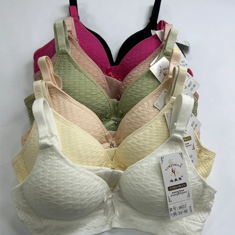 Girls Teenagers Seamless Push-up Training Underwear Adjustable Straps Sports Bras One-piece Wire Free Breathable Everyday