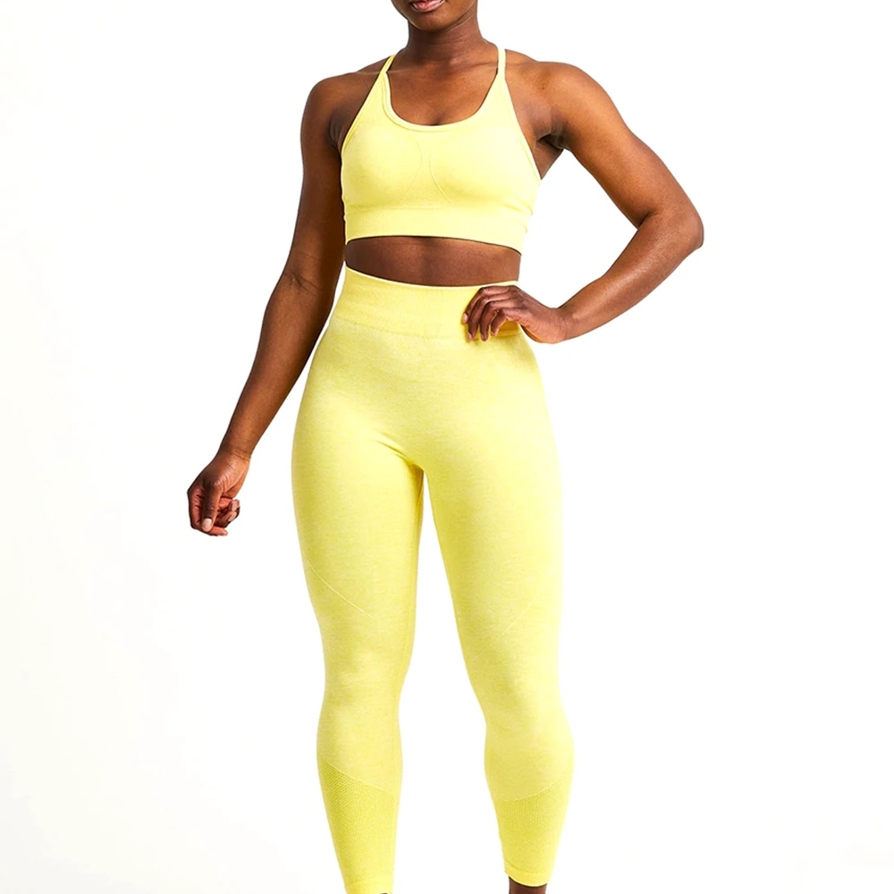 OEM Custom Women’s 2 Piece Yoga Set High Waisted Leggings and Sports Bra Gym Workout Activewear Supplier