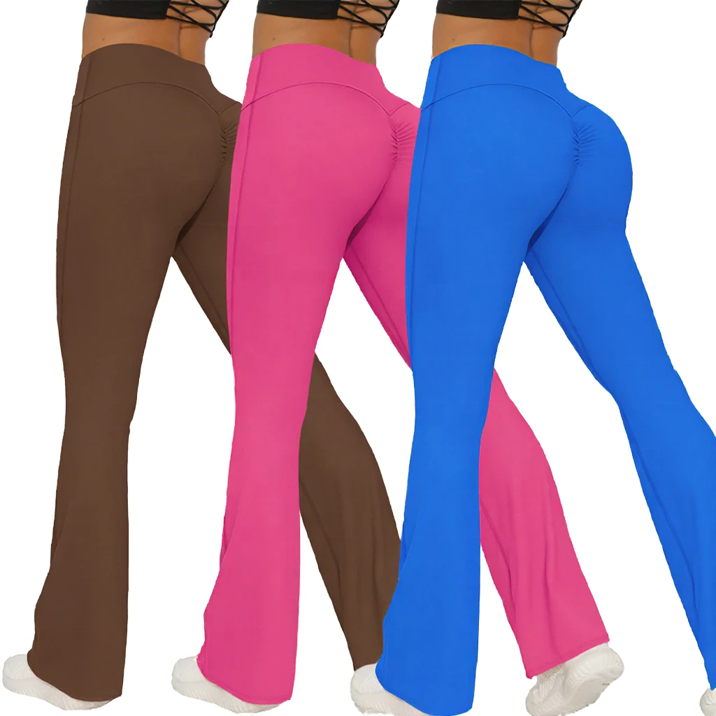 Women High Waist Naked Feeling Yoga Leggings No Front Seam Butt Lifting Squat Proof Soft Nylon Spandex Workout Running