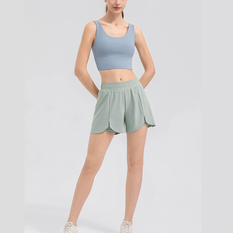 Women's Yoga Shorts Loose Breathable Quick Dry High Waist Running Fitness Sports Shorts