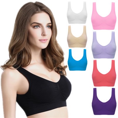 Women's Adjustable Sports Double-layer Seamless Sports Loop Yoga Wireless Bra