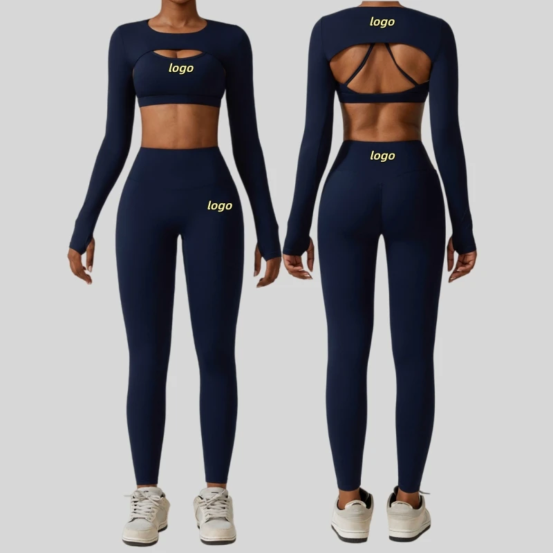 High Quality Quickly Dry Elastic Yoga Sport Clothes Sets Bra Shawl Leggings Women Gym Fitness Workout 3pieces Activewear Suits