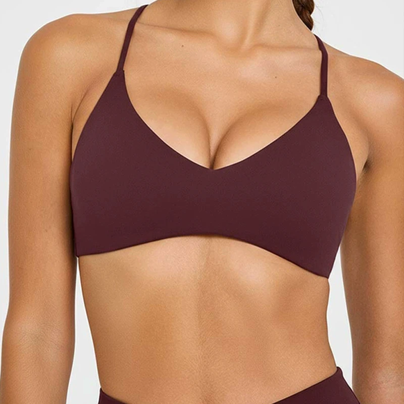 Hot Sale Lady SexySoft Ring-buckle Suspension Seamless Bra Comfort Back-Fitting Sport Bra QuickDry Yoga Fitness Womens Underwear