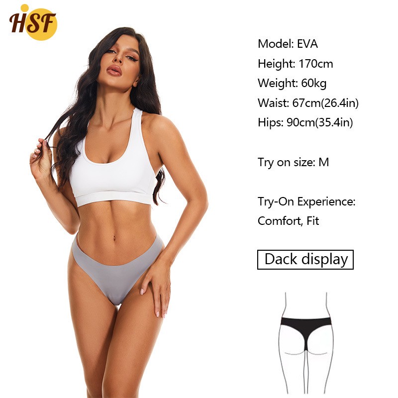 Large Size Breathable Yoga Sports Panties Traceless Low Waist Cross-Border Women's T-shaped Ice Silk Underwear