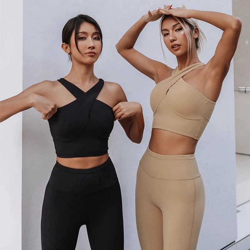 LEA 1013L Breathable High Waist Nylon Yoga Pants Women's Running Fitness Cropped Skinny Fit Slimming Fashion