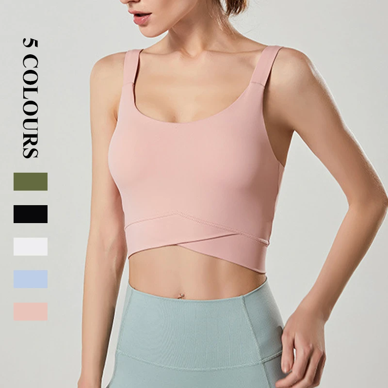 Women's High-Strength Sports Bra for Summer Sexy Seamless Shock-Absorbing Yoga Running Vest High-Intensity Beauty Back Plus Size