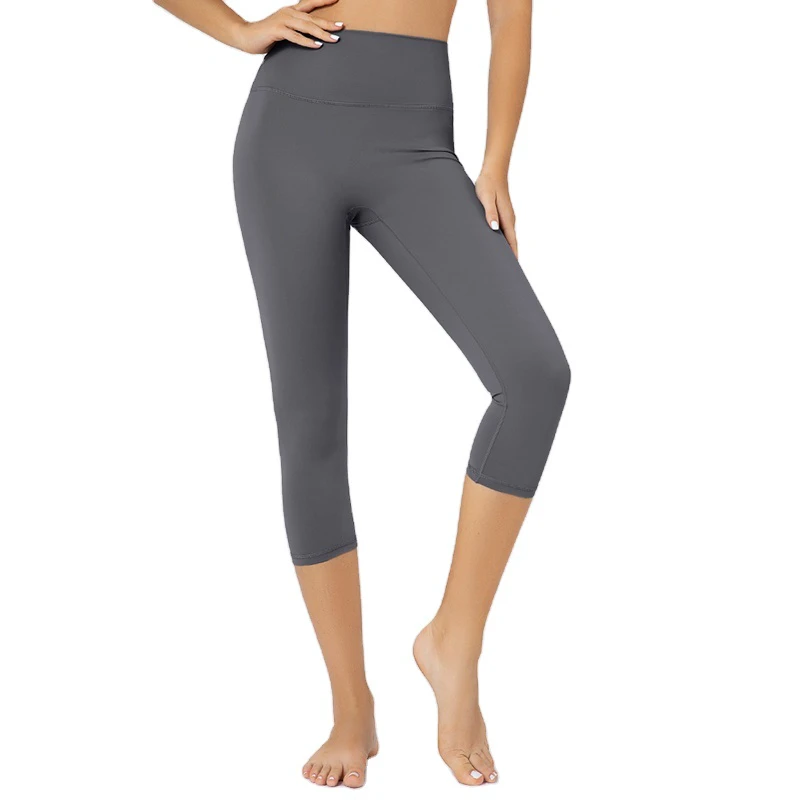 Women's Custom Logo Ribbed Knitted Leggings Four-Way Stretch Yoga Pant Solid Fitness Sportswear with Yogawear