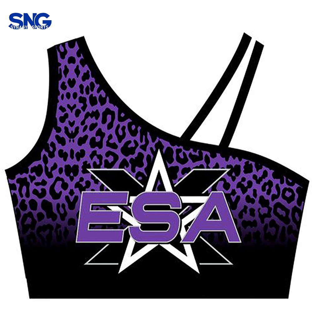 SNG High Quality Custom Girls' Sports Bra for Youth Women Sparkly Performance Training Athletic Top for Cheerleading