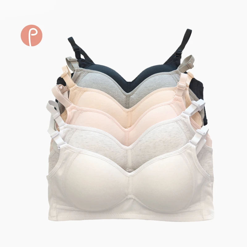 Good Quality Comfortable Teen's Sport Bra Ultra Soft High Elastic Fabrics Wireless Breathable Padded Girls' First Bra for Daily